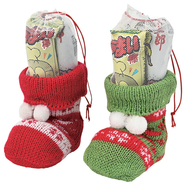 クリスマスニットブーツ(お菓子入)