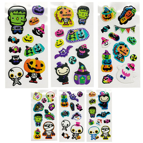 ハロウィンぷっくりミニシール