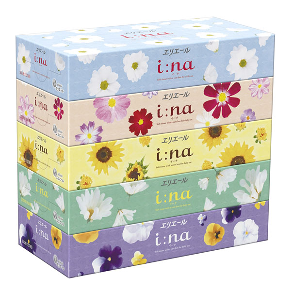 エリエールi:na(イーナ) ティシュー150W 5個組
