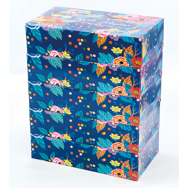 エコフラワーBOXティッシュ150W5個組