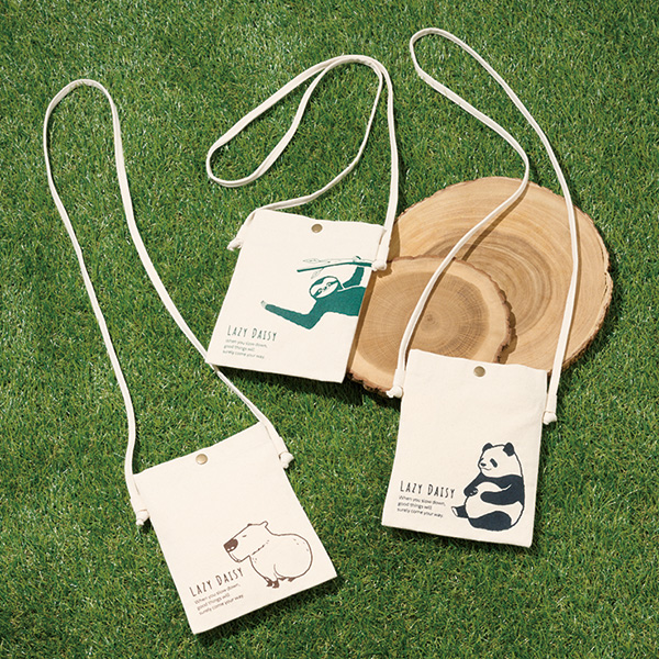 のんびり日和 コットンスマホサコッシュ