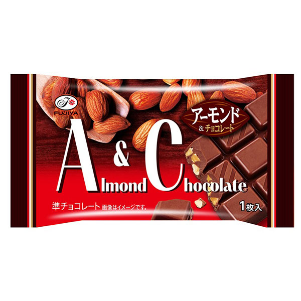 不二家 1枚アーモンド&チョコレート