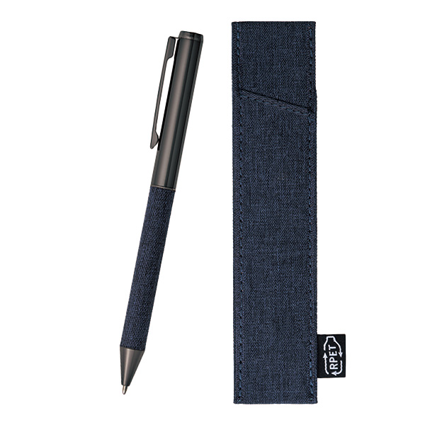 リサイクルPET生地使用ボールペン(ケース入り)