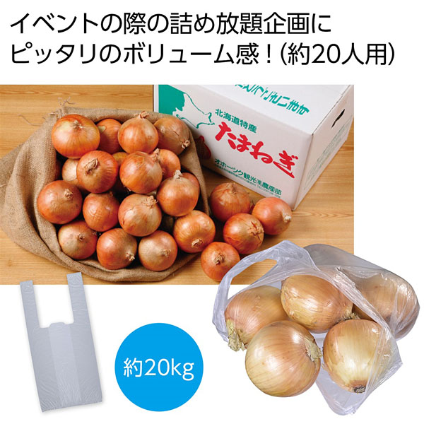 北海道産玉ねぎ詰め放題セット 20kg(約20人用)
