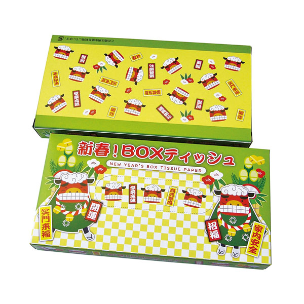 新春BOXティッシュ40W