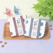 「ほんの気持ち」丸小紋ガーゼタオルハンカチ