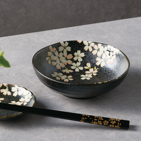 宇野千代 リサイクル陶器「しずか桜」中鉢 宇野千代 リサイクル陶器「しずか桜」中鉢