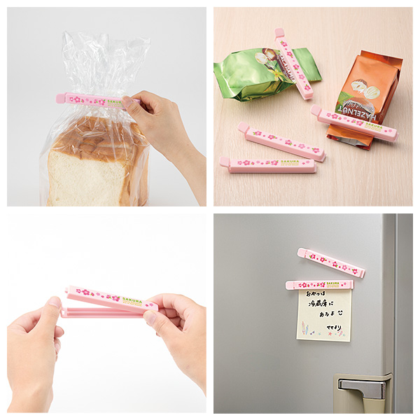 さくらさく マグネット付きフードクリップ(2個組) さくらさく マグネット付きフードクリップ(2個組)